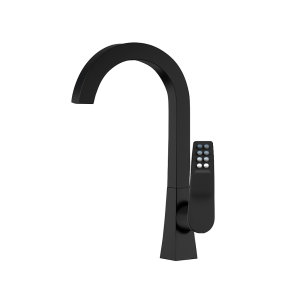 Kitchen Mixer Tap with 35mm Ceramic Cartridge, Plastic Aerator (6L/Min Flow Rate), Two 40cm*1/2 Flexible Hoses, Matte Black Finishing